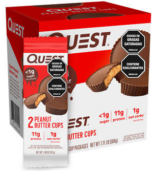 Quest Nutrition Mini Peanut Butter Cups, High Protein, Low Carb, Gluten  Free, 16 Count (Pack of 3)